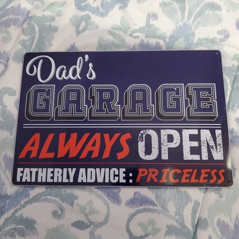 NEW Dad's Garage Metal Tin Sign Wall Mounted Workshop Man Cave Father's Day Gift
